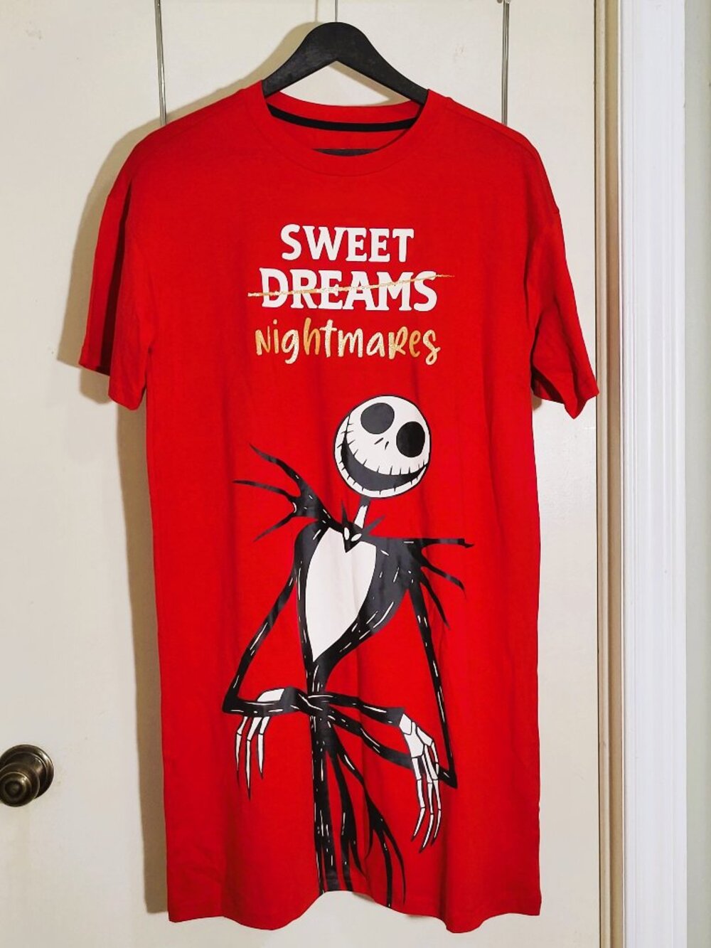 Disney Jack Skellington Sweet Dreams Nightmares Sleepshirt NWT 100% Cotton Small - Picture 4 of 11